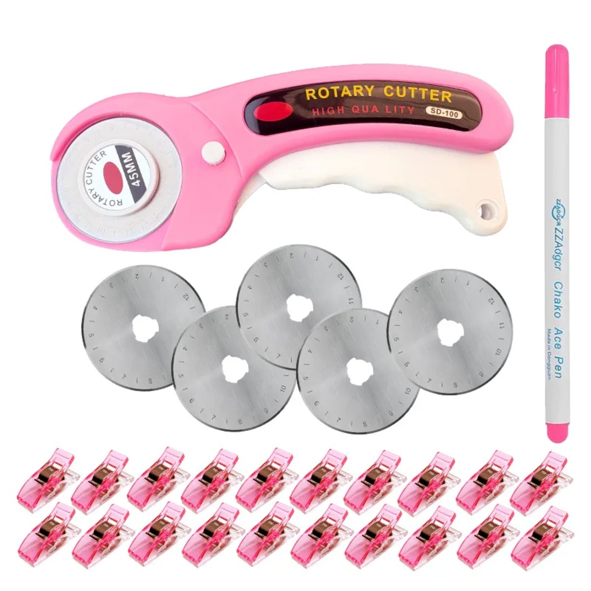 45mm Pink Patchwork Rotary Cut - огляд і ціна Rotary Cutter For Fabric 45Mm