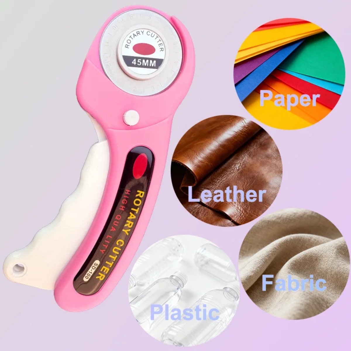 45mm Pink Patchwork Rotary Cut - огляд і ціна Rotary Cutter For Fabric 45Mm