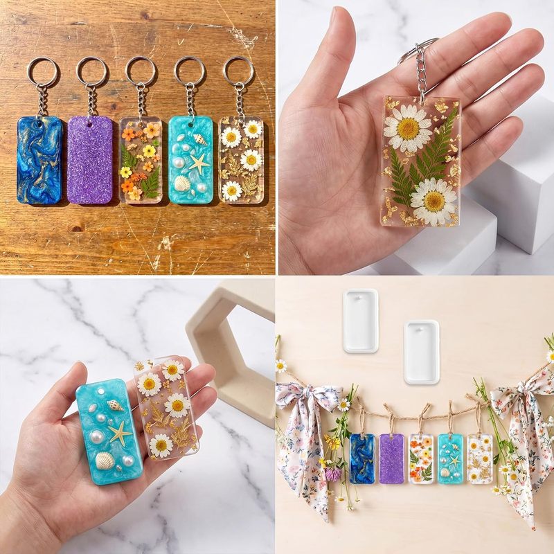 10Resin keychain jewelry casti - огляд і ціна Silicone Epoxy Resin Molds Set