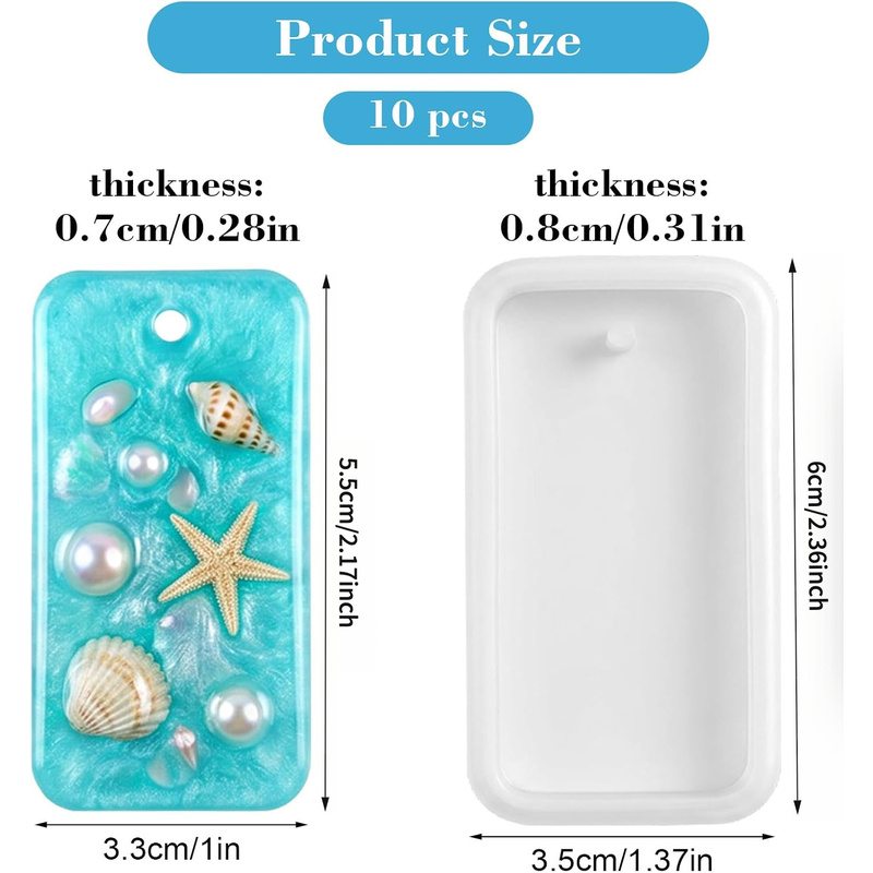 10Resin keychain jewelry casti - огляд і ціна Silicone Epoxy Resin Molds Set