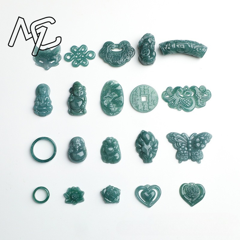 2PC Natural Blue Water Jadeite - огляд і ціна Beading